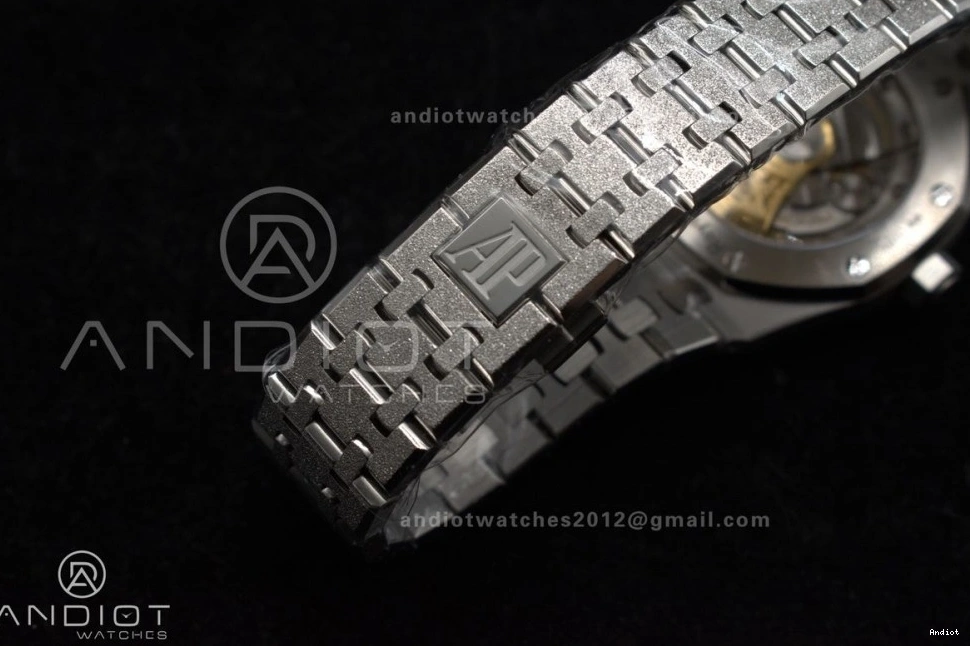 1:1 APSF on SS 15454 Bracelet Textured Clone Super Best Oak Frosted Edition SA3120 Dial SS 37mm Grey Royal 0317